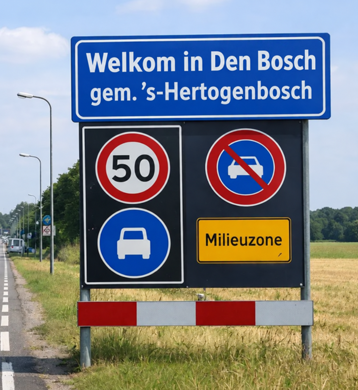 Verkeersbord Welkom in Den Bosch